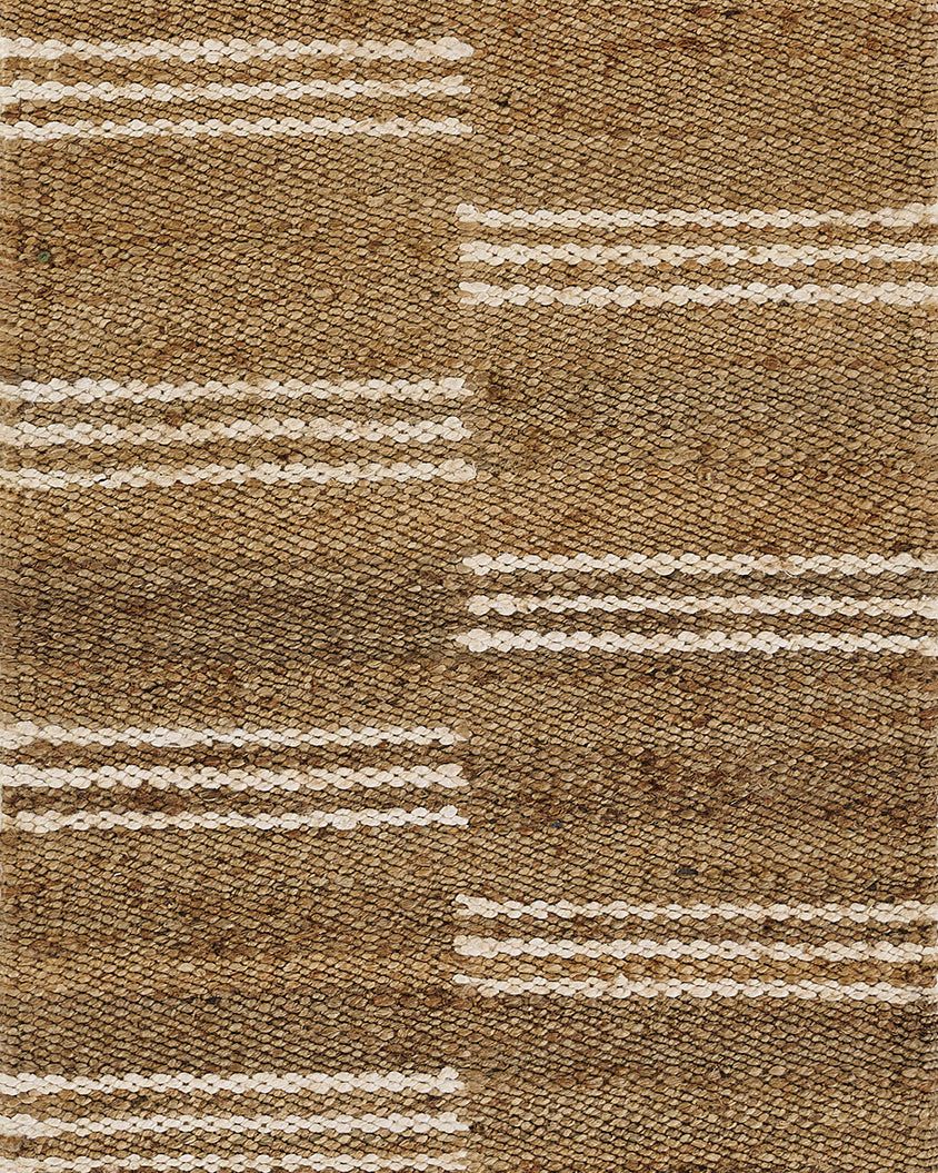 Crescent Broken Stripe Hand Woven Jute Area Rug RUGS - jute Momeni
