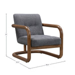 Curb Club Chair FURNITURE - accent chair LH IMPORTS