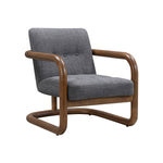 Curb Club Chair FURNITURE - accent chair LH IMPORTS Charcoal