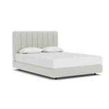 Custom Fabric Stage Queen Bed 13 - FURNITURE - bed EQ3 Ceder Light Grey