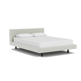 Custom Fabric Bento Queen Bed - Black Ash Leg 1 - d - FURNITURE - Custom Beds EQ3 Ceder Light Grey