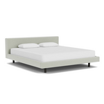 Custom Fabric Bento King Bed - Black Ash Leg 1 - d - FURNITURE - Custom Beds EQ3 Ceder Taupe