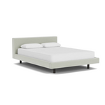 Custom Fabric Bento Queen Bed - Black Ash Leg 1 - d - FURNITURE - Custom Beds EQ3 Ceder Taupe