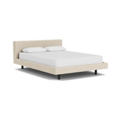 Custom Fabric Bento Queen Bed - Black Ash Leg 1 - d - FURNITURE - Custom Beds EQ3 Coda Beach