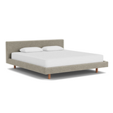 EQ3 Custom Fabric Bento King Bed - Walnut Leg 1 - d - FURNITURE - Custom Beds EQ3 Coda Concrete