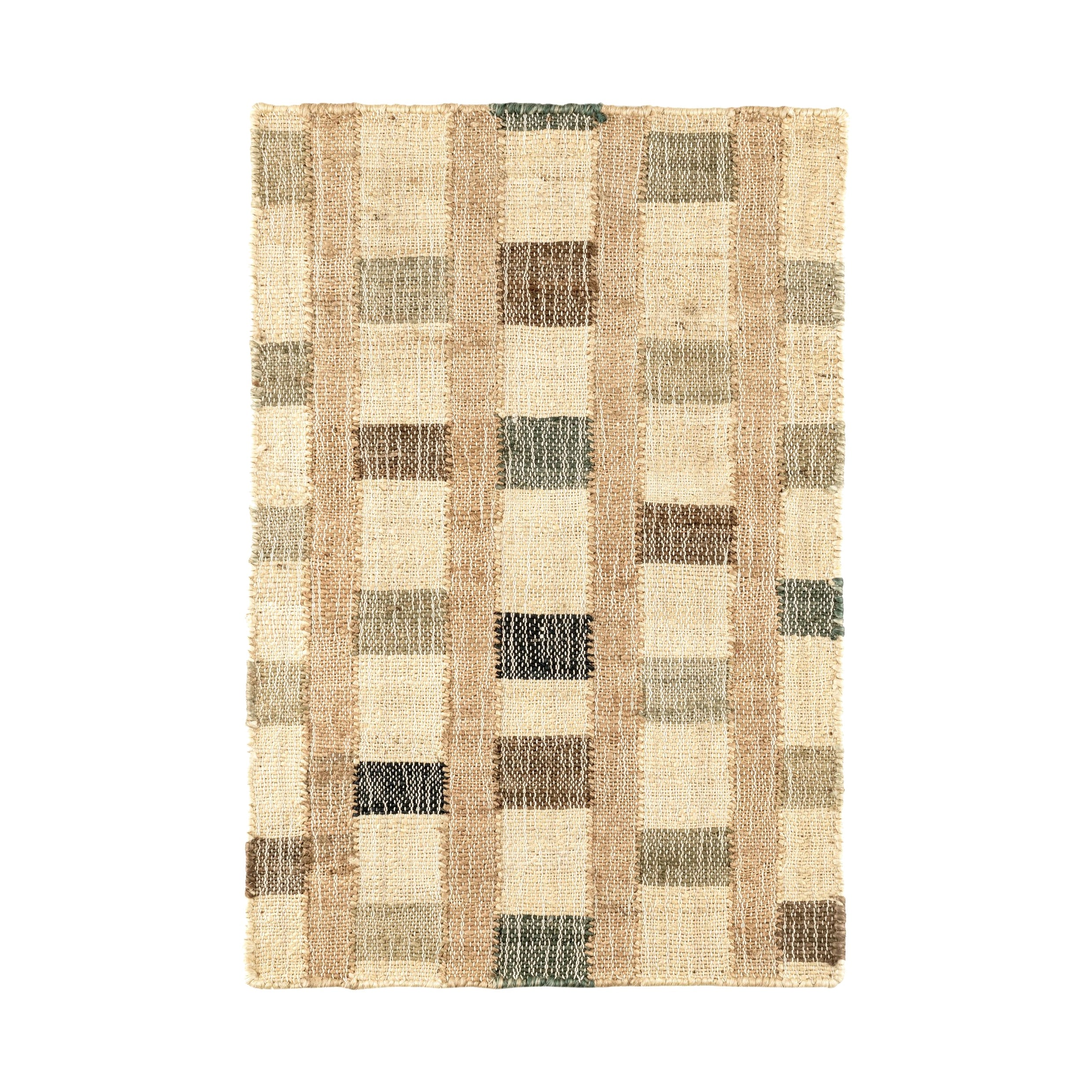 Mosaic Handwoven Jute Rug RUGS - jute Dash & Albert Blue 2' x 3'