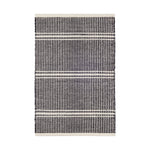 Malta Handwoven Wool Rug RUGS-wool Dash & Albert Black/Ivory 2' x 3'