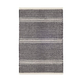 Malta Handwoven Wool Rug RUGS-wool Dash & Albert Black/Ivory 2' x 3'