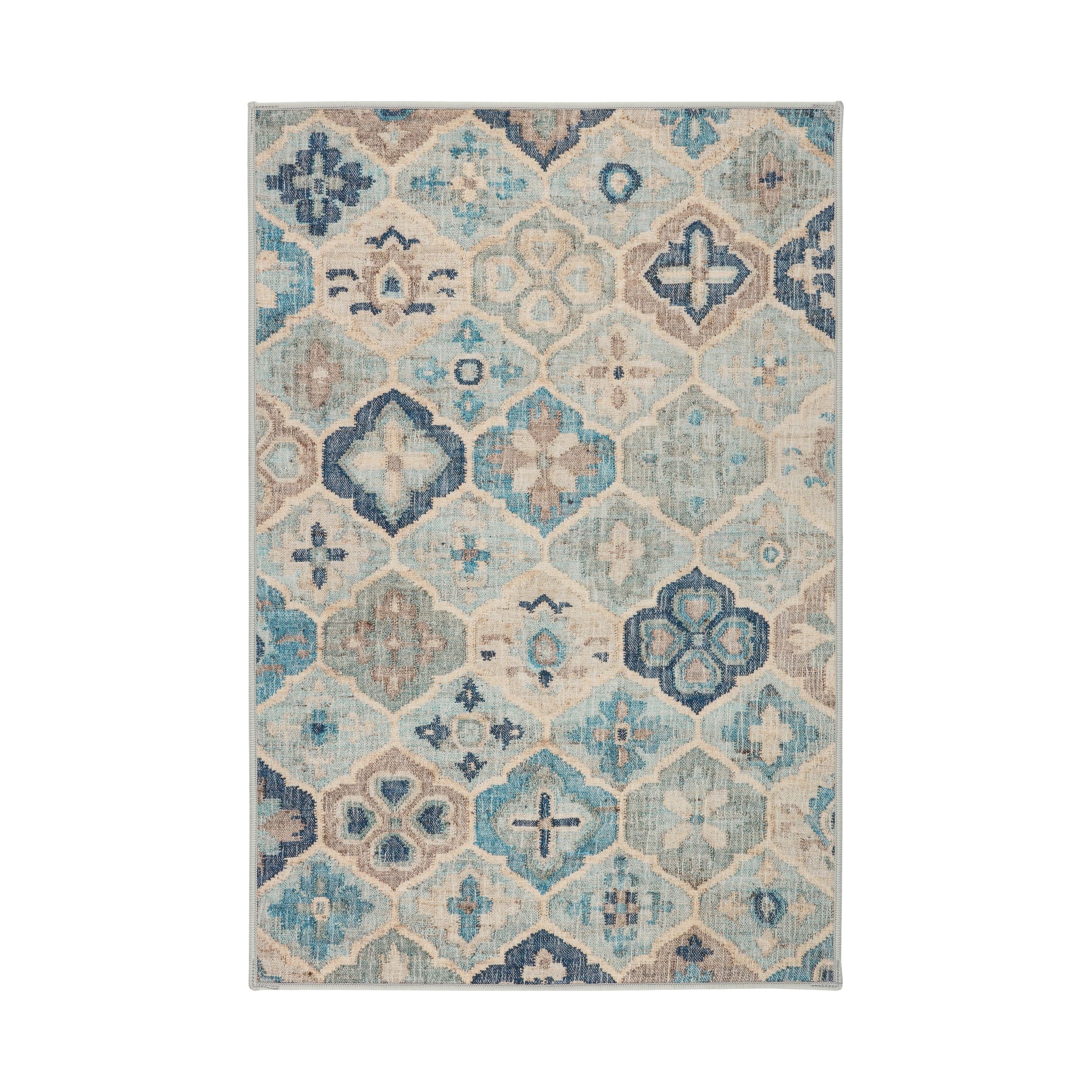 IN STORE - Pali Machine Washable Rug IN STORE - rugs Dash & Albert Blue 2' x 3'