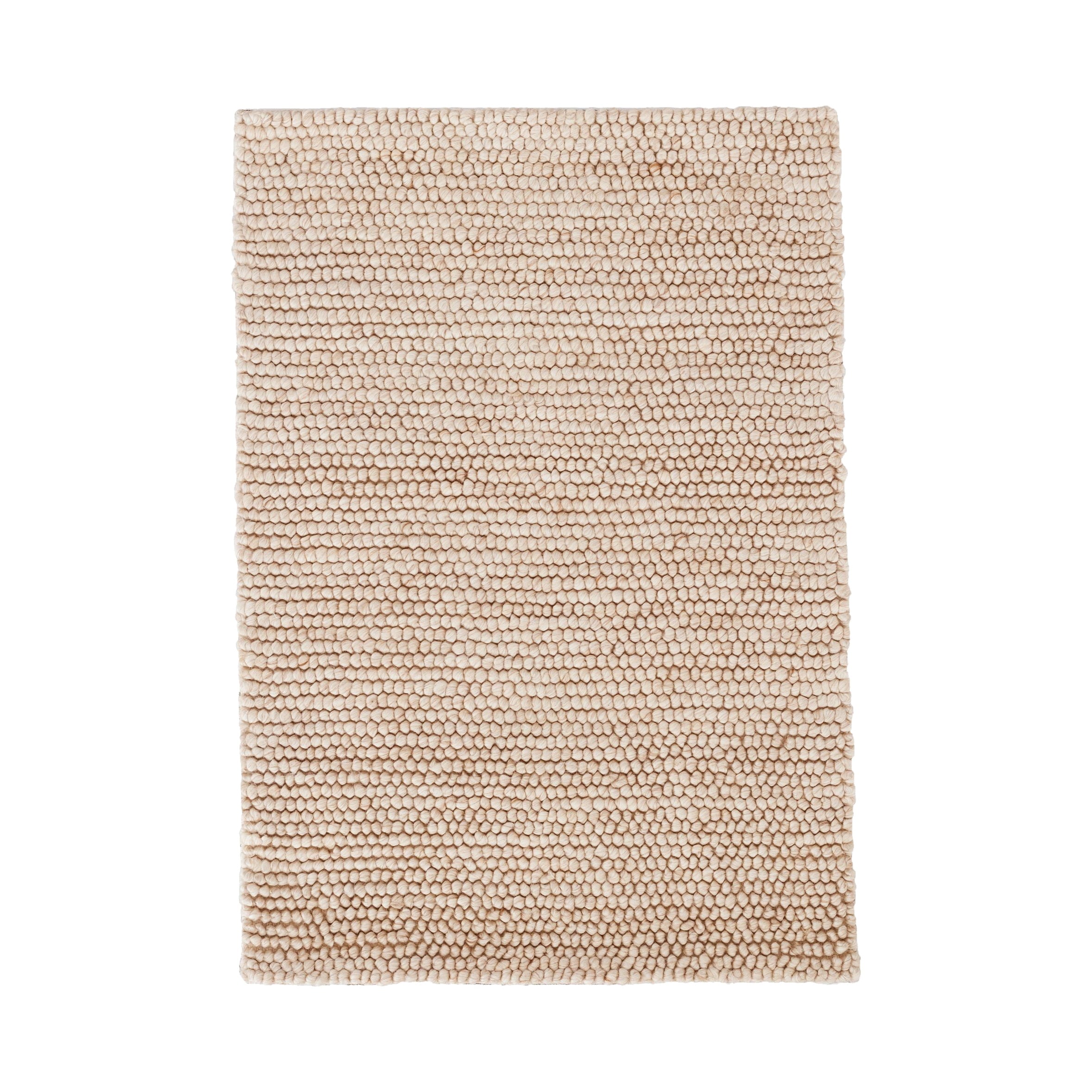 Niels Handwoven Wool/Viscose Rug, Latte 2' x 3'
