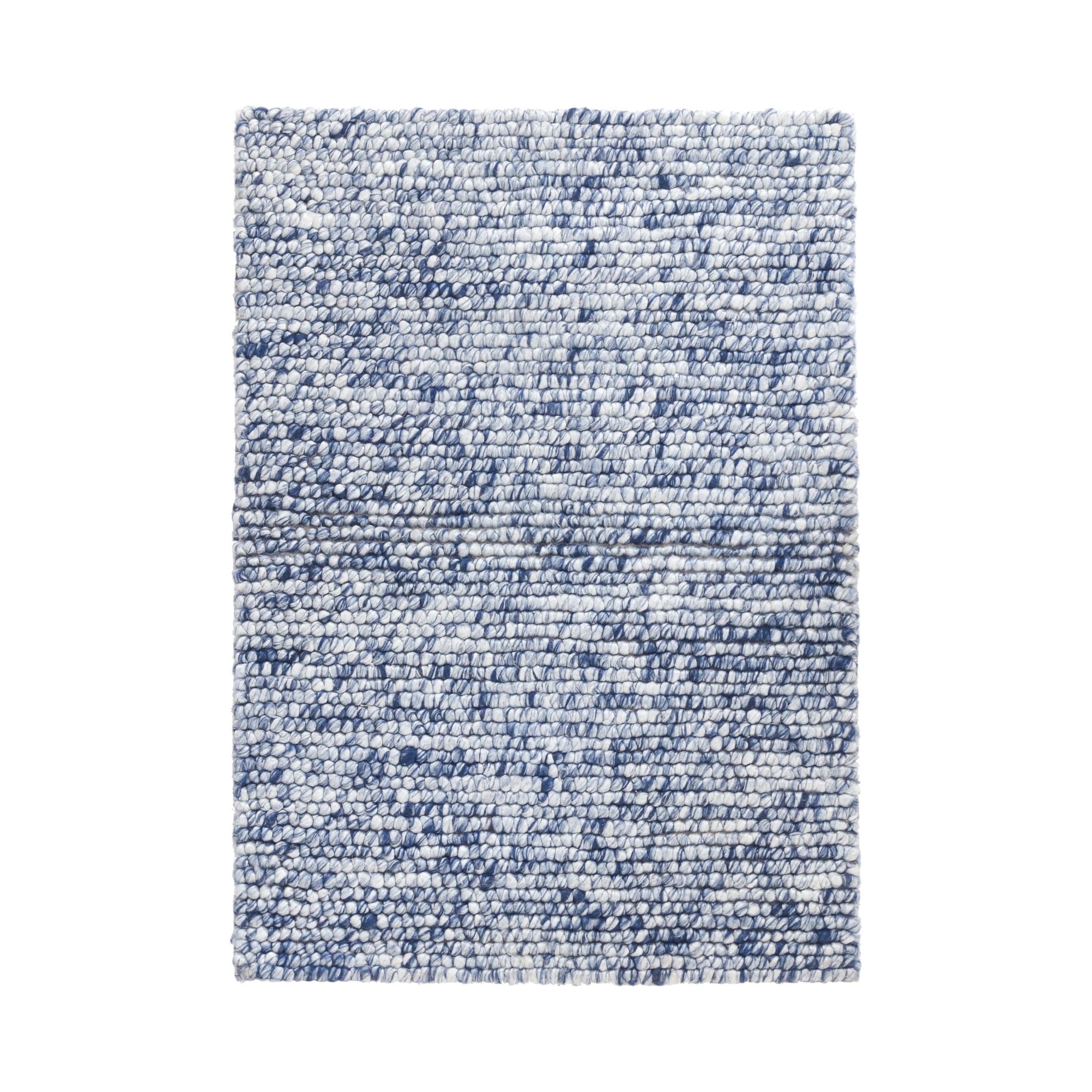 Niels Handwoven Wool/Viscose Rug, Navy 2' x 3'