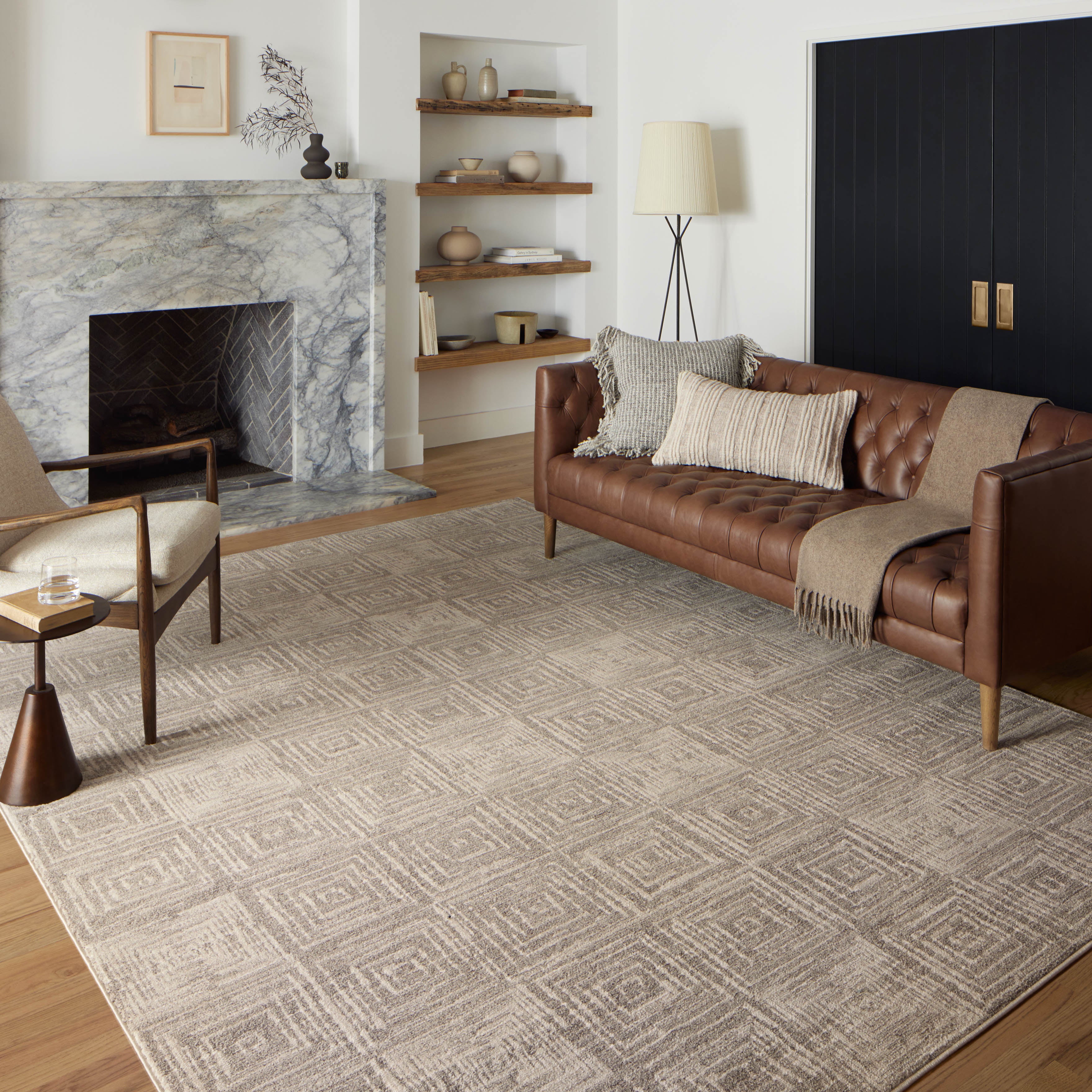 Loloi Darby Beige / Grey Rug 0-RUGS-patterned Loloi