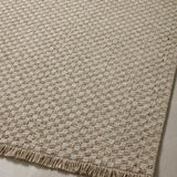 OVERSTOCK ITEM - Dawn Natural Check Outdoor Rug - 8'10" x 12'2"