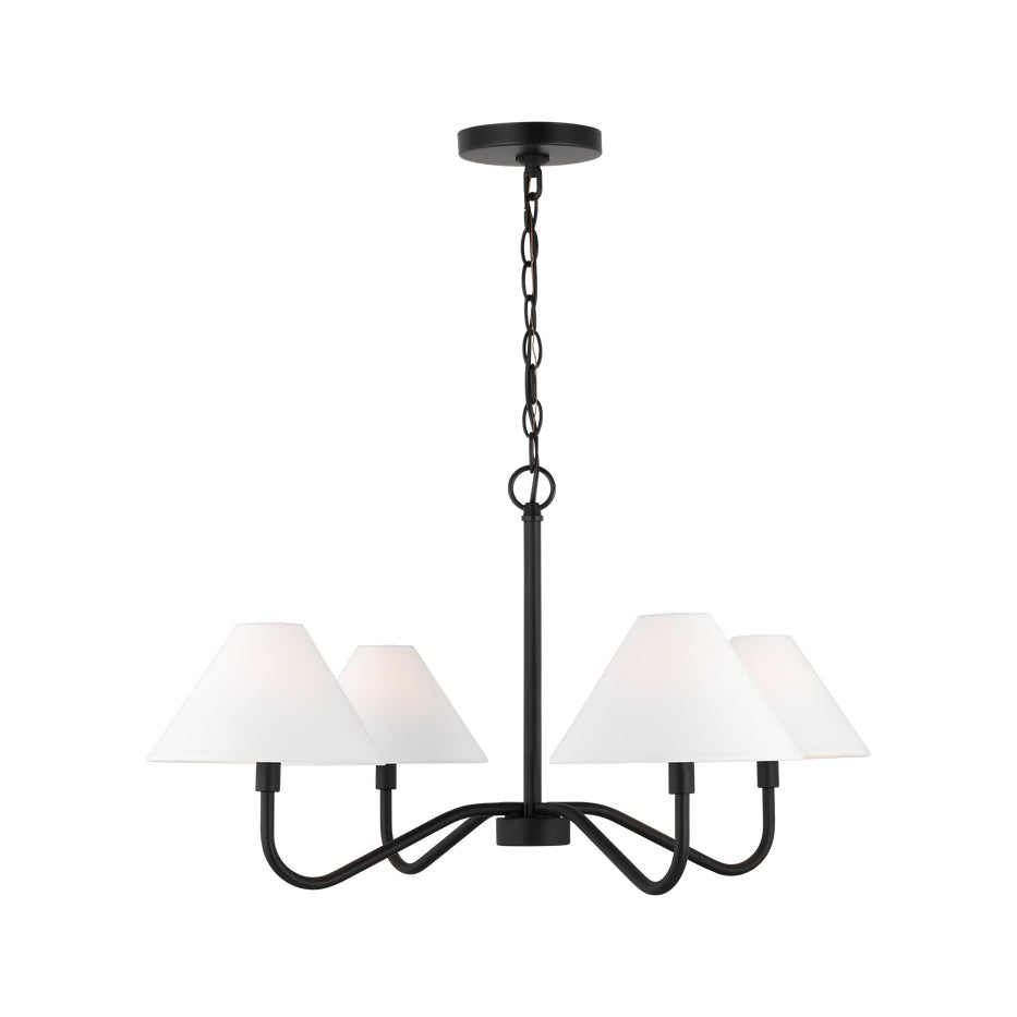 Eldon Medium Chandelier LIGHTING - chandelier Visual Comfort Midnight Black