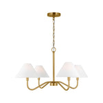 Eldon Medium Chandelier LIGHTING - chandelier Visual Comfort Satin Brass