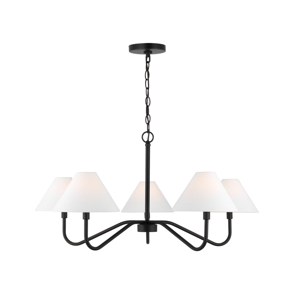 Eldon Large Chandelier LIGHTING - chandelier Visual Comfort Midnight Black
