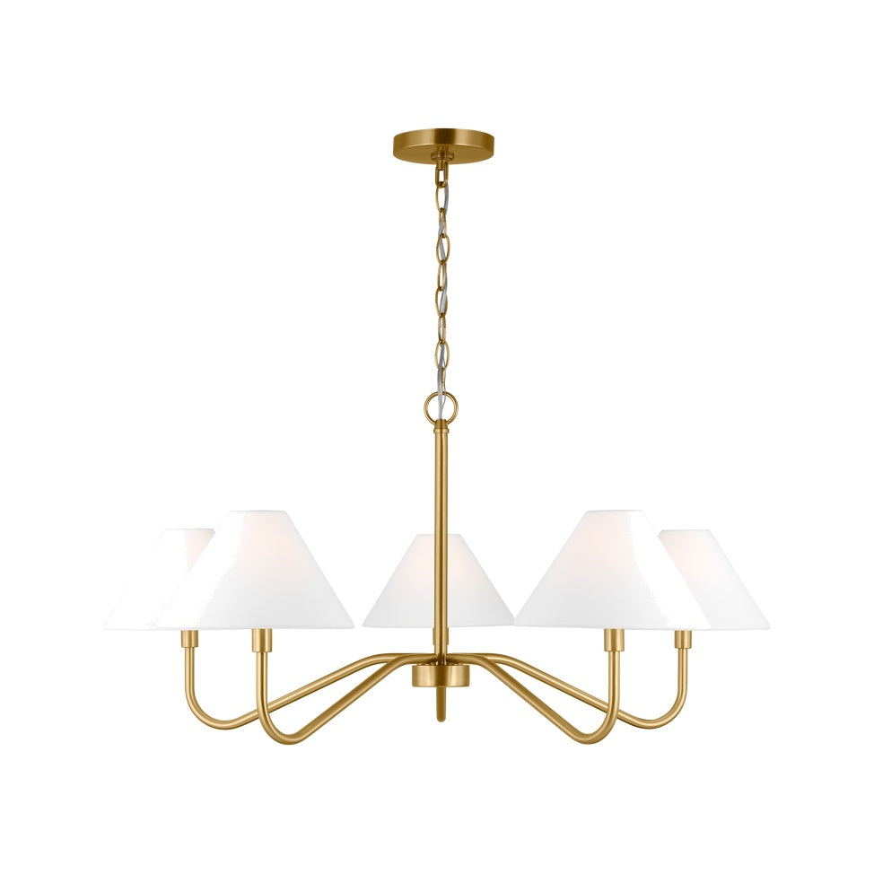 Eldon Large Chandelier LIGHTING - chandelier Visual Comfort Satin Brass