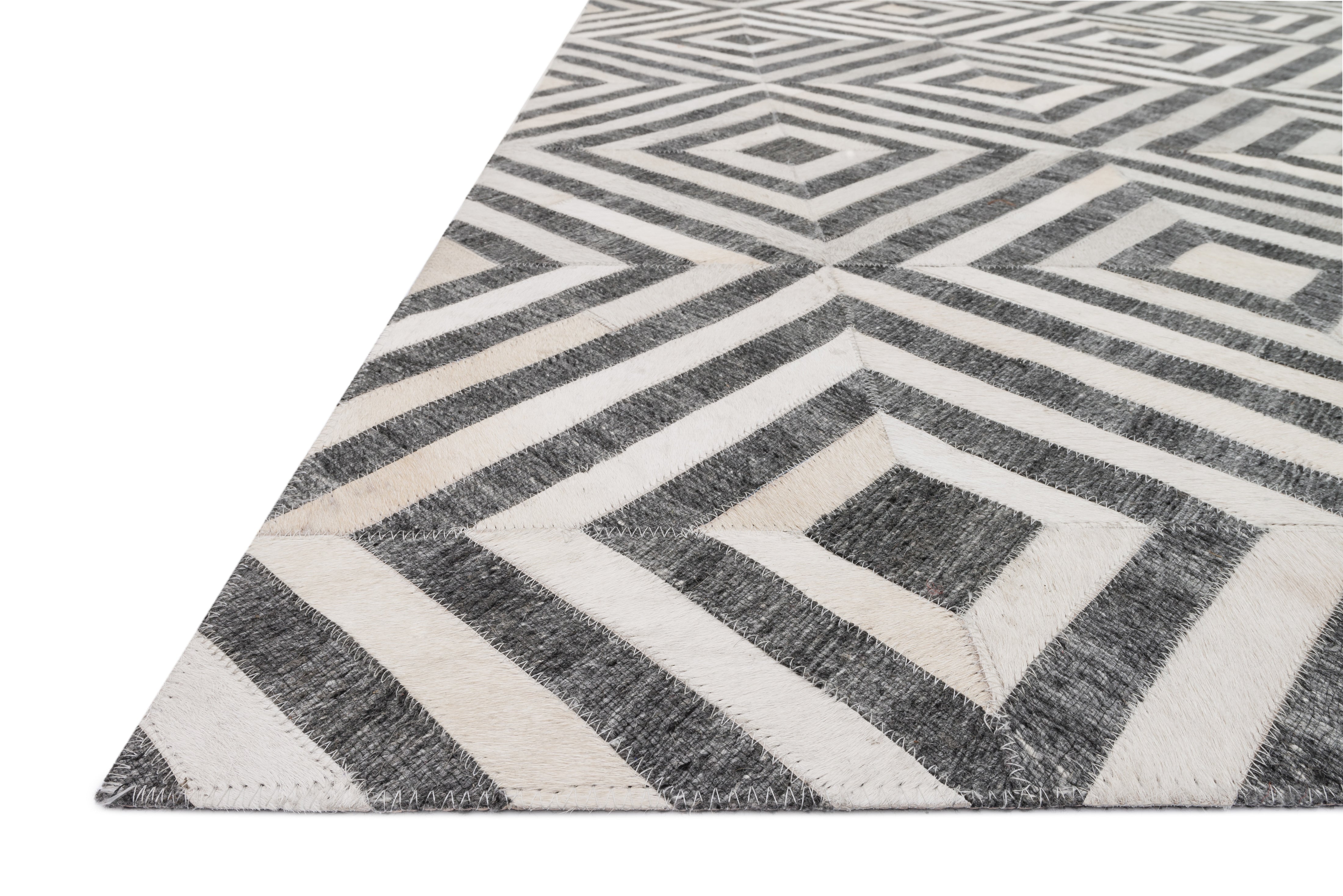 Loloi Dorado Charcoal / Ivory Rug RUGS - wool Loloi