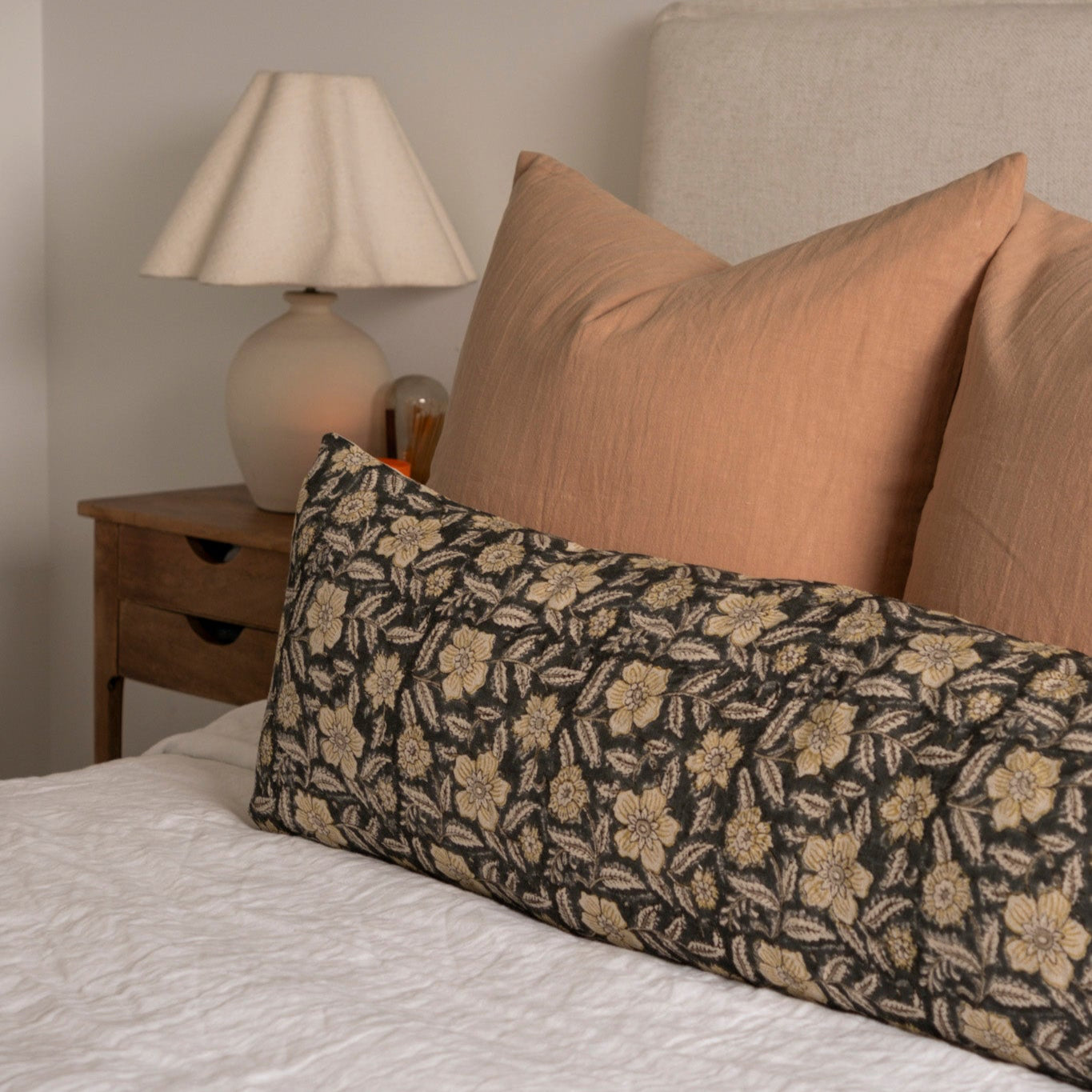 Greta Long Lumbar Pillow Cover 1 - PILLOWS - Thai - neutral Rug & Weave Pillows