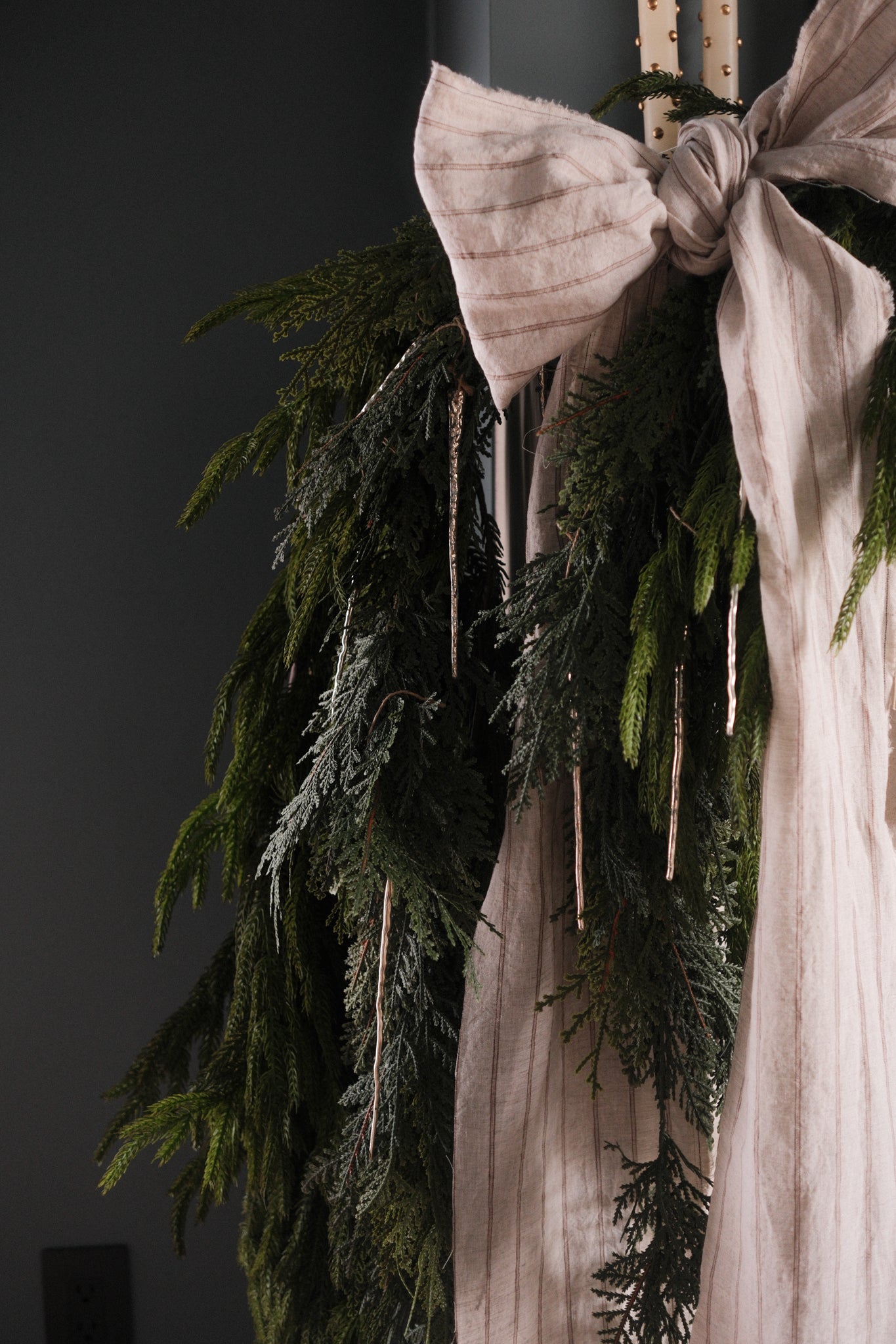 Mercury Glass Icicle Ornament Set CHRISTMAS 2025 Creative Co-op (DYA)