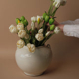 Faux Dynasty Peony Tulip Bundle faux stem Tri W Imports