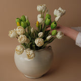 Faux Dynasty Peony Tulip Bundle faux stem Tri W Imports
