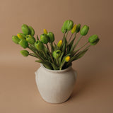Faux Dynasty Peony Tulip Bundle faux stem Tri W Imports