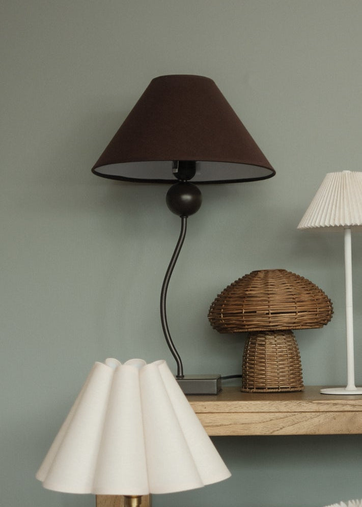 Burgundy Wave Table Lamp LIGHITING - table lamp Morel (Faire)
