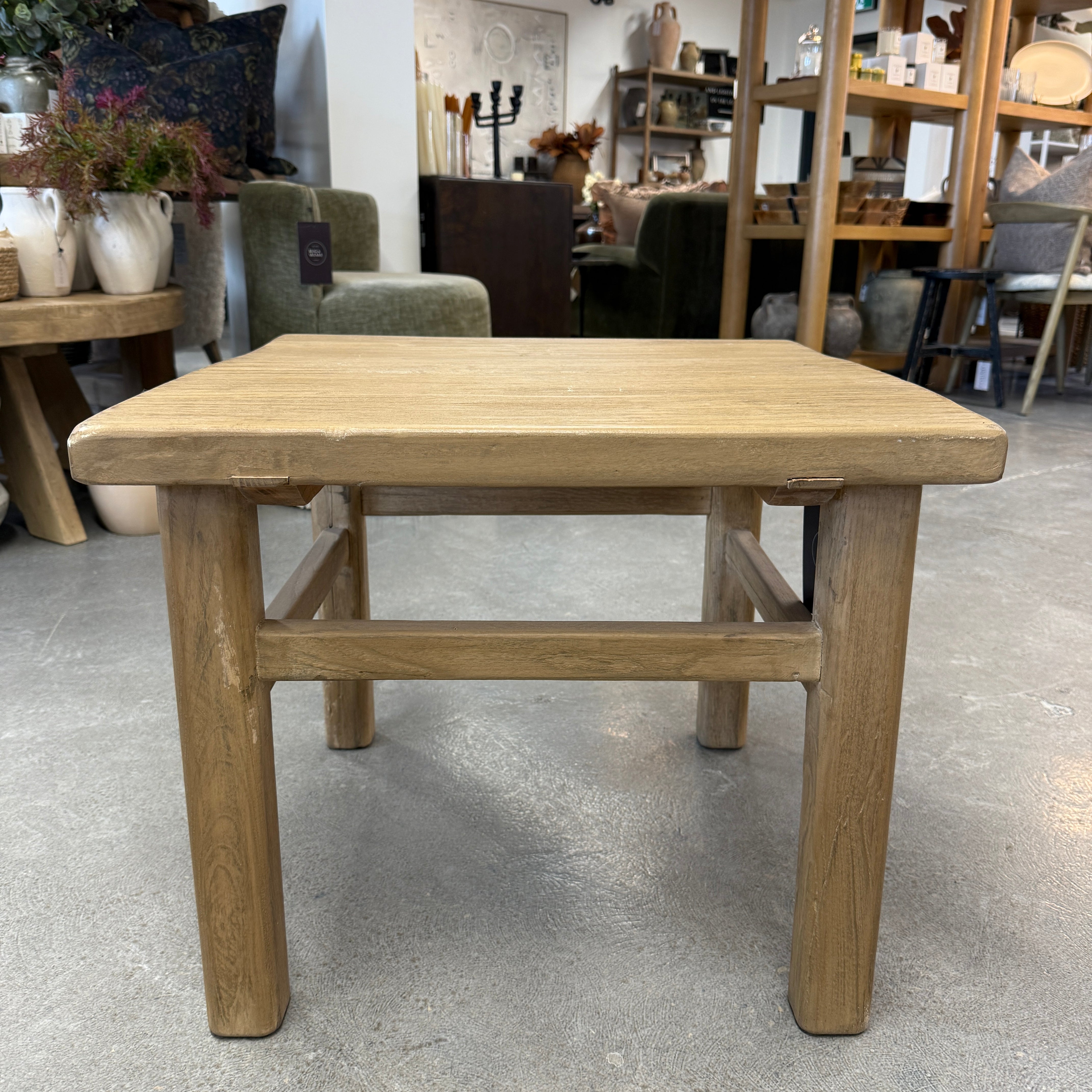 FLOOR MODEL - Drew Reclaimed Wood Side Table FURNITURE - floor model Hauer Market