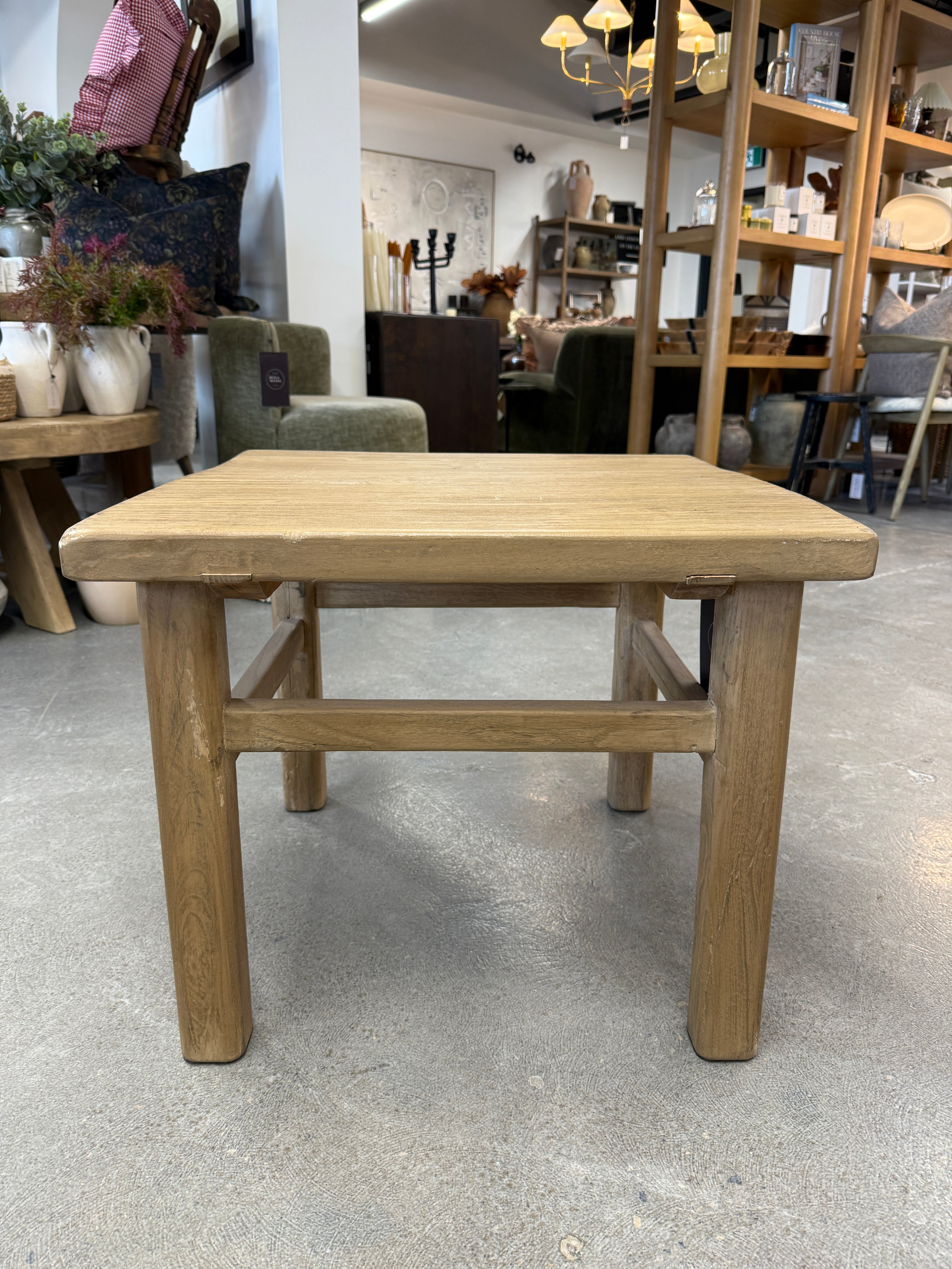 FLOOR MODEL - Drew Reclaimed Wood Side Table FURNITURE - floor model Hauer Market