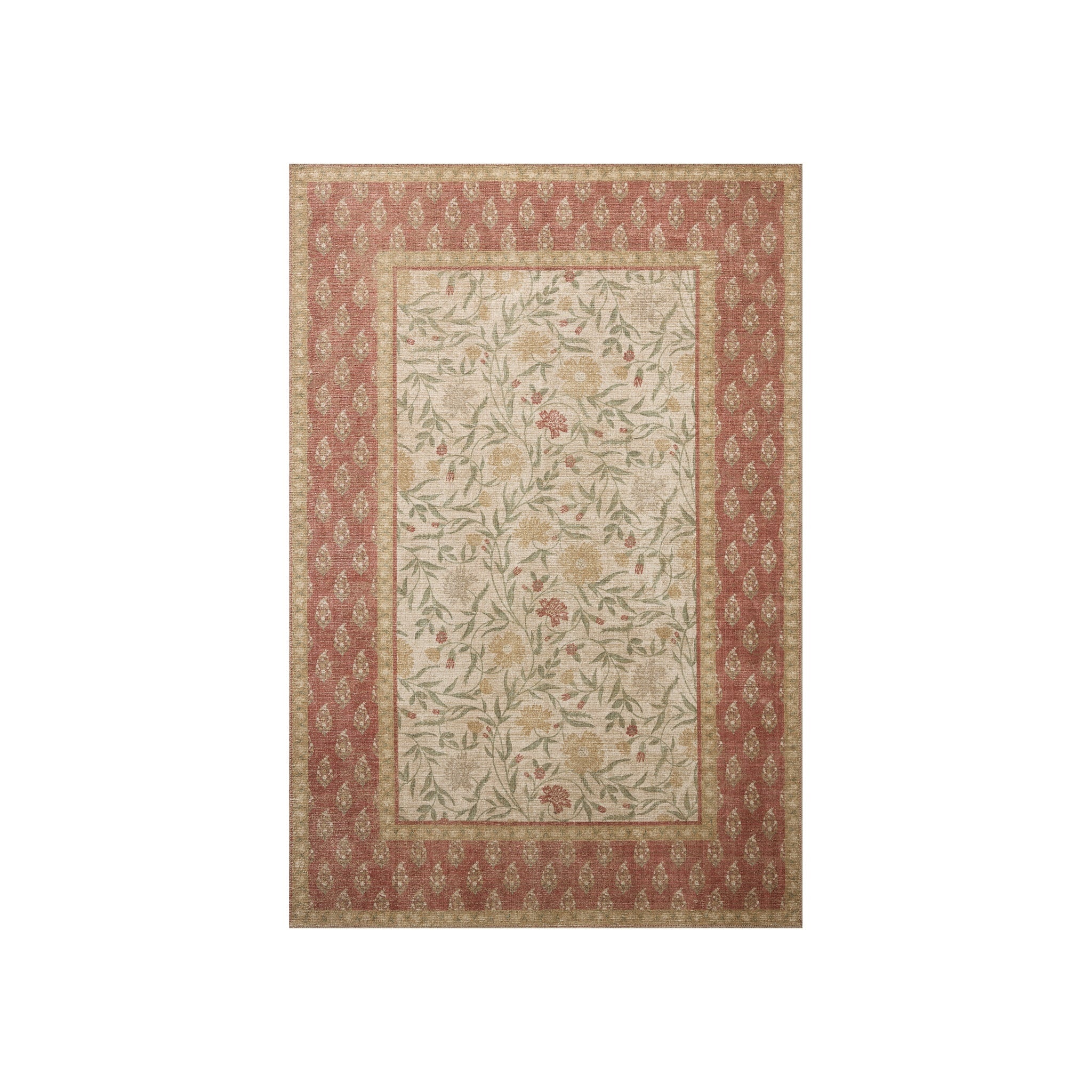 Rifle Paper Co. x Loloi Edinburgh Ivory / Spice Rug RUGS - jute Loloi 18" x 18"