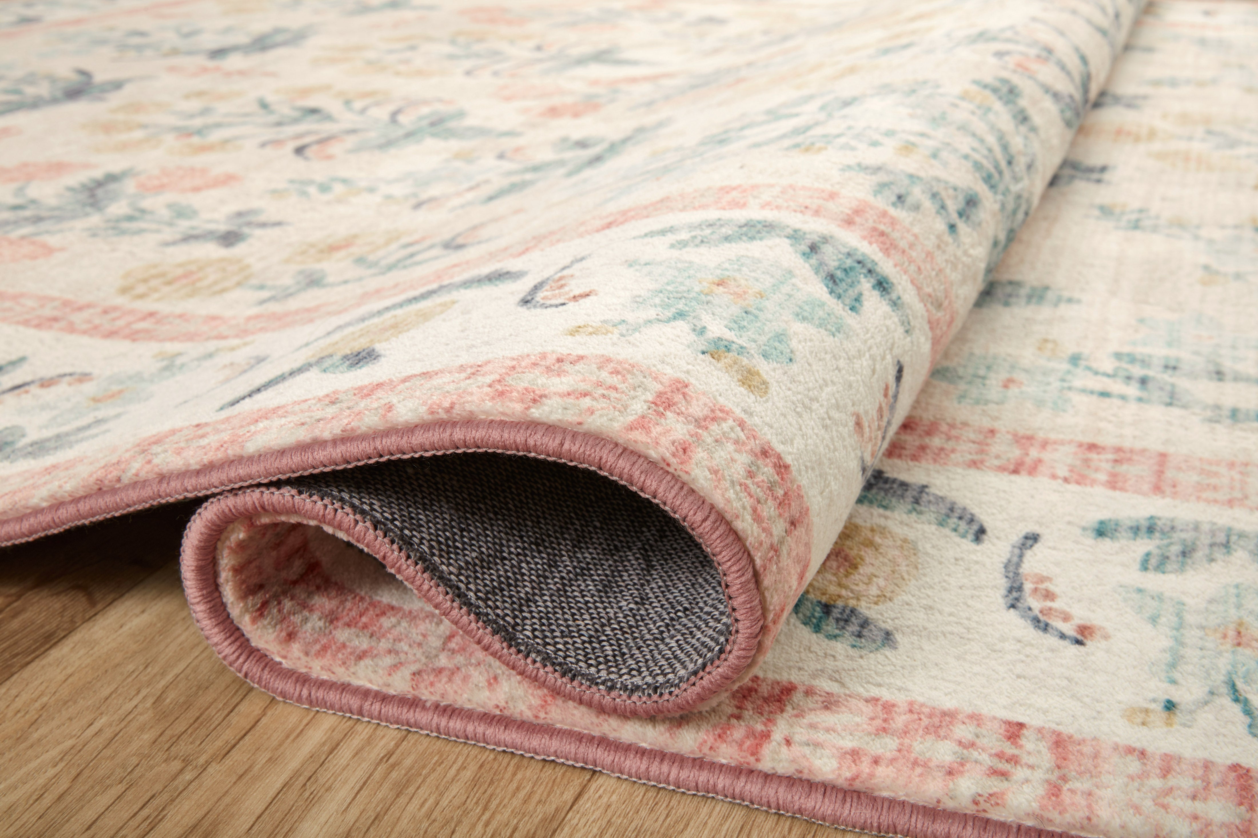 Rifle Paper Co. X Loloi/ Eden Mughal Rose Blush Rug 0-RUGS-patterned Loloi