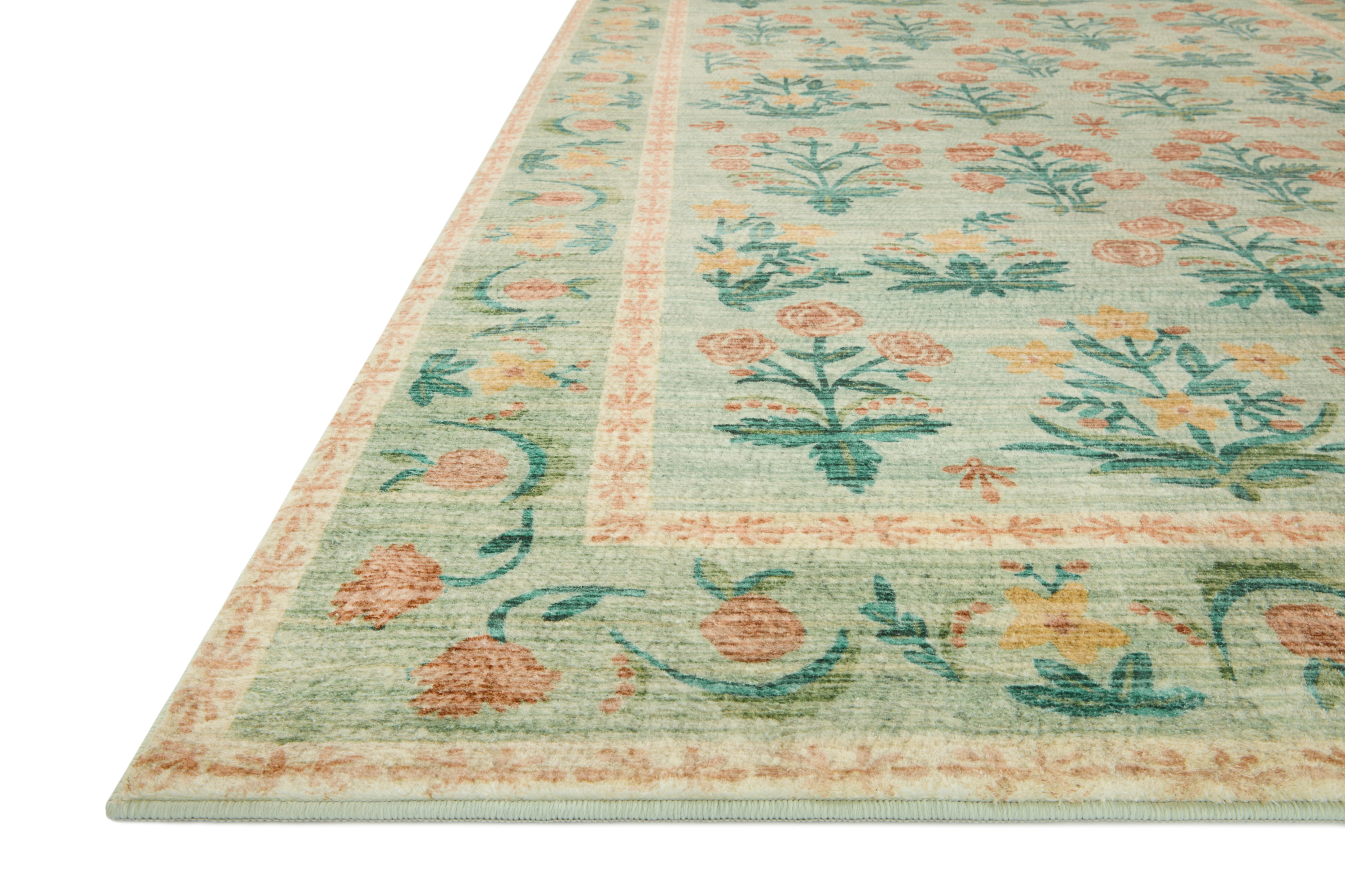 Rifle Paper Co. X Loloi/ Eden Mughal Rose Moss Rug 0-RUGS-patterned Loloi