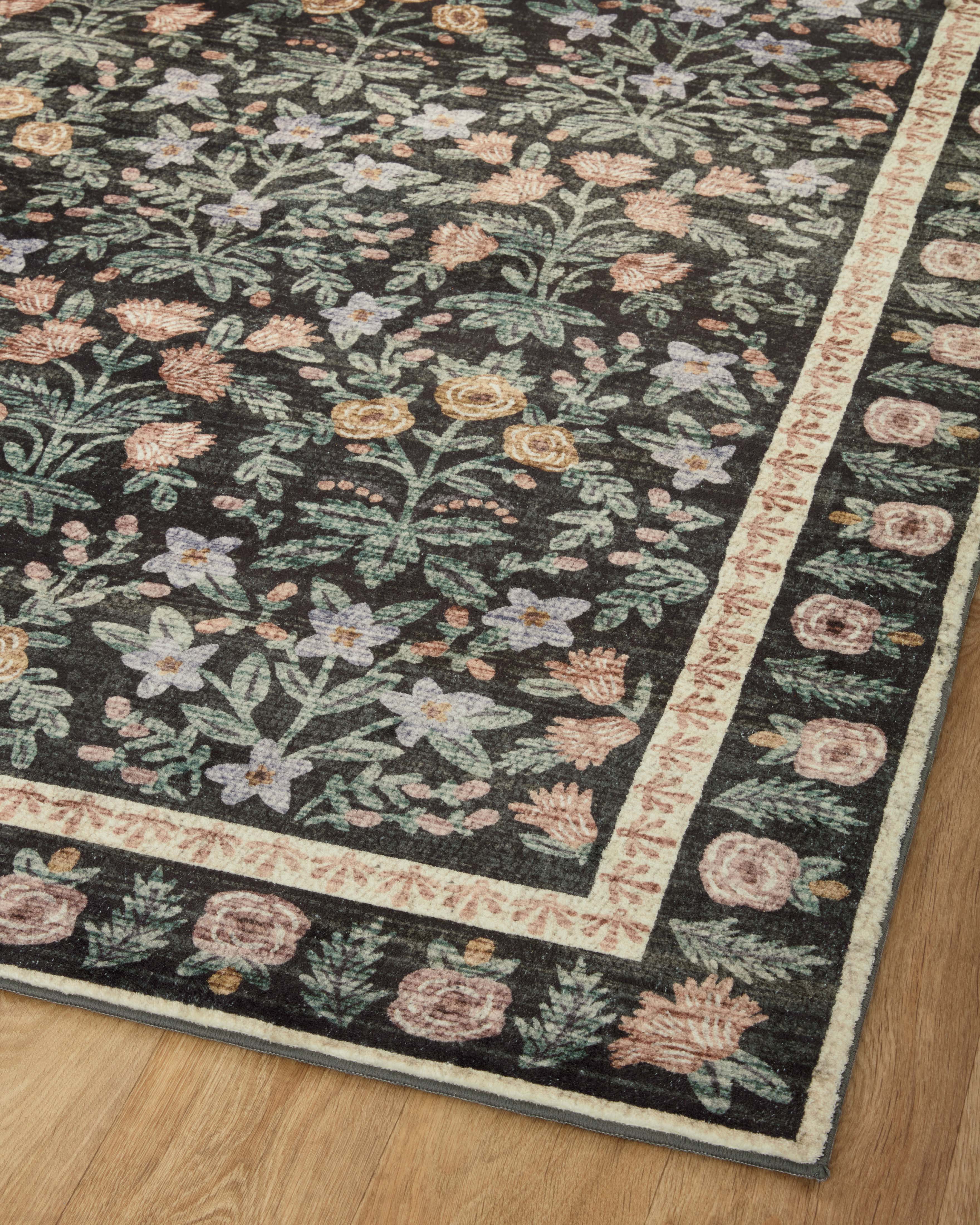 Rifle Paper Co. X Loloi/ Eden Mughal Garden Black Rug 0-RUGS-patterned Loloi