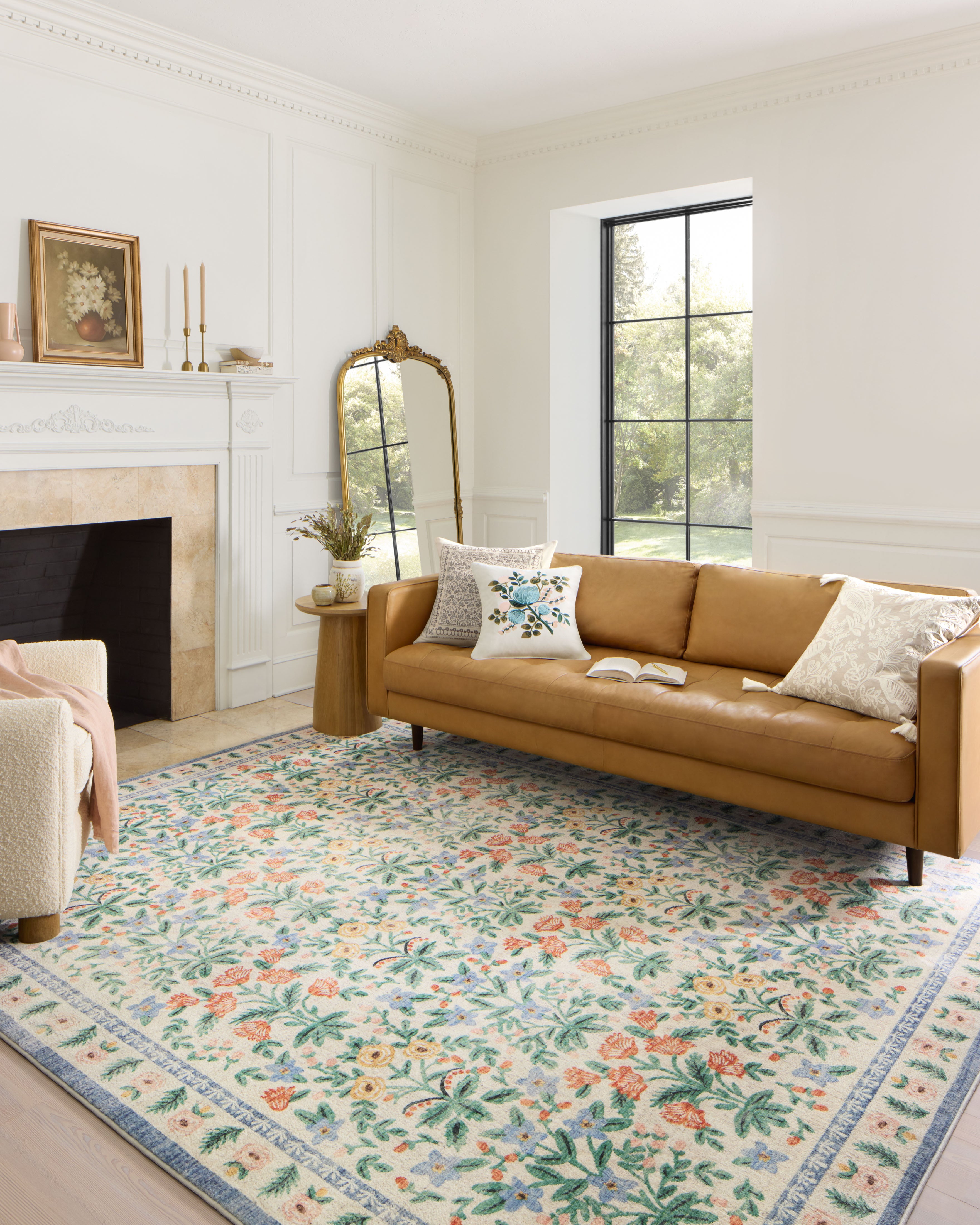 Rifle Paper Co. x Loloi Eden Mughal Garden Cream Rug 0-RUGS-patterned Loloi