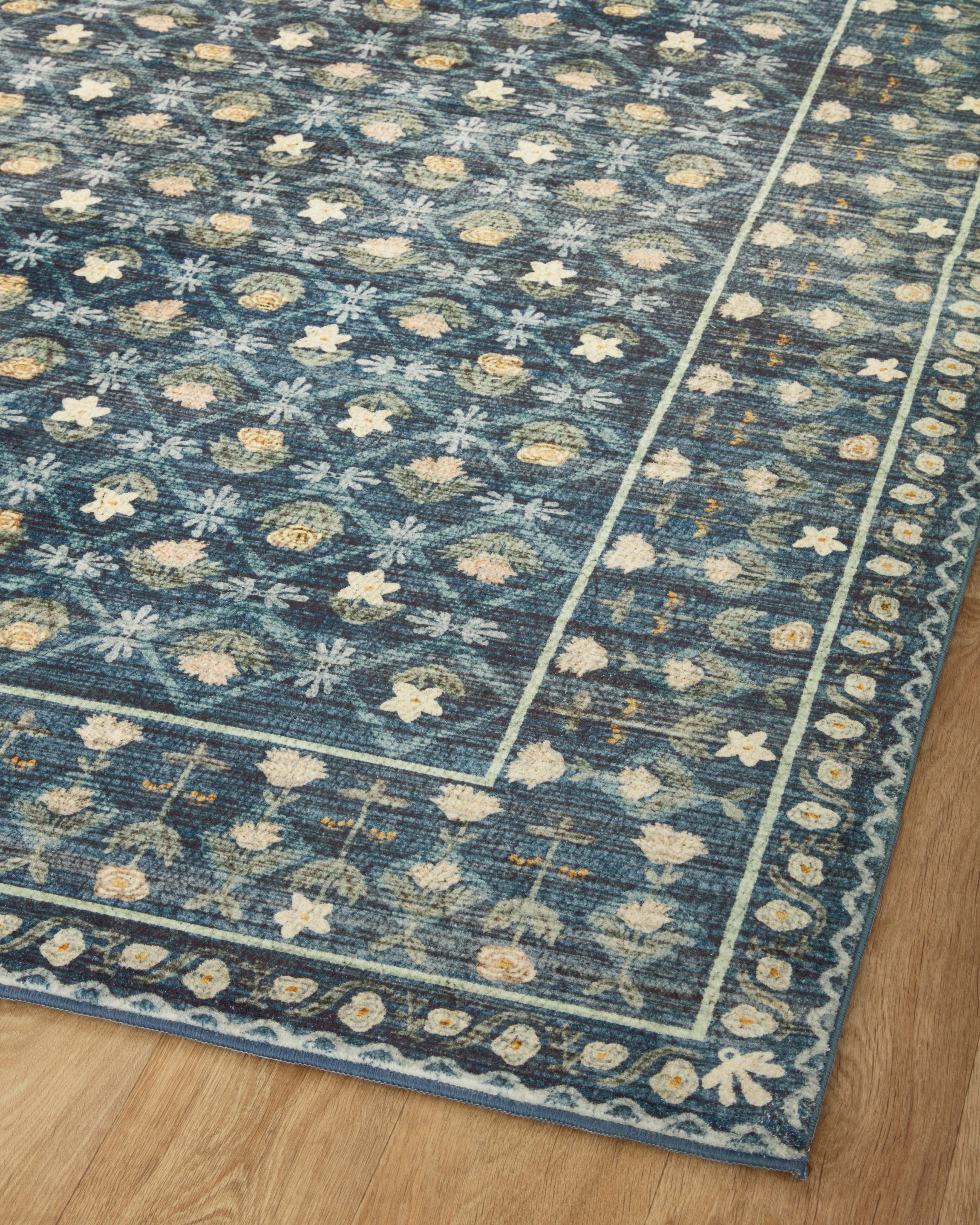 Rifle Paper Co. X Loloi/ Eden Lattice Indigo Rug 0-RUGS-patterned Loloi