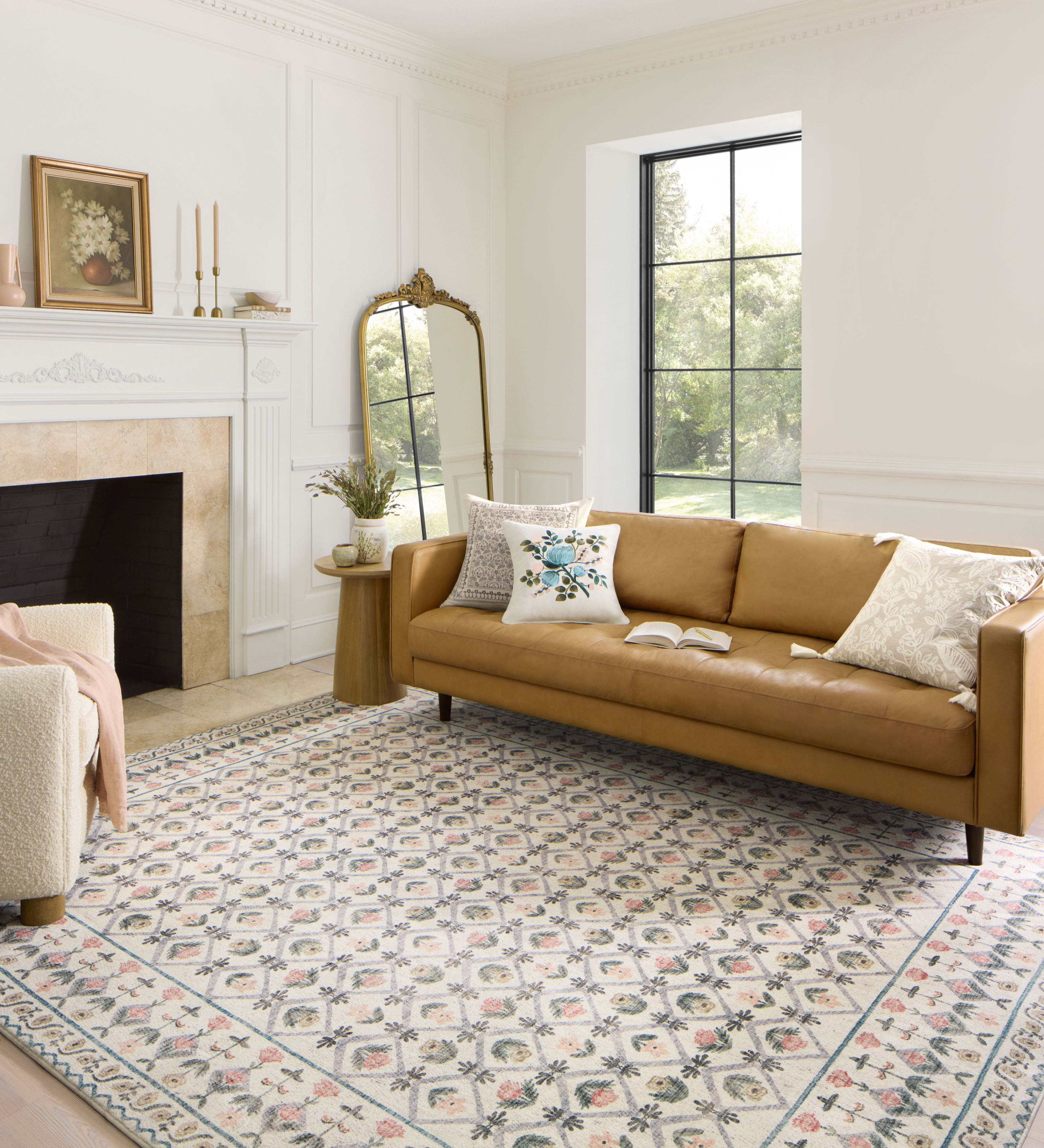 Rifle Paper Co. X Loloi Eden Lattice Ivory Rug 0-RUGS-patterned Loloi