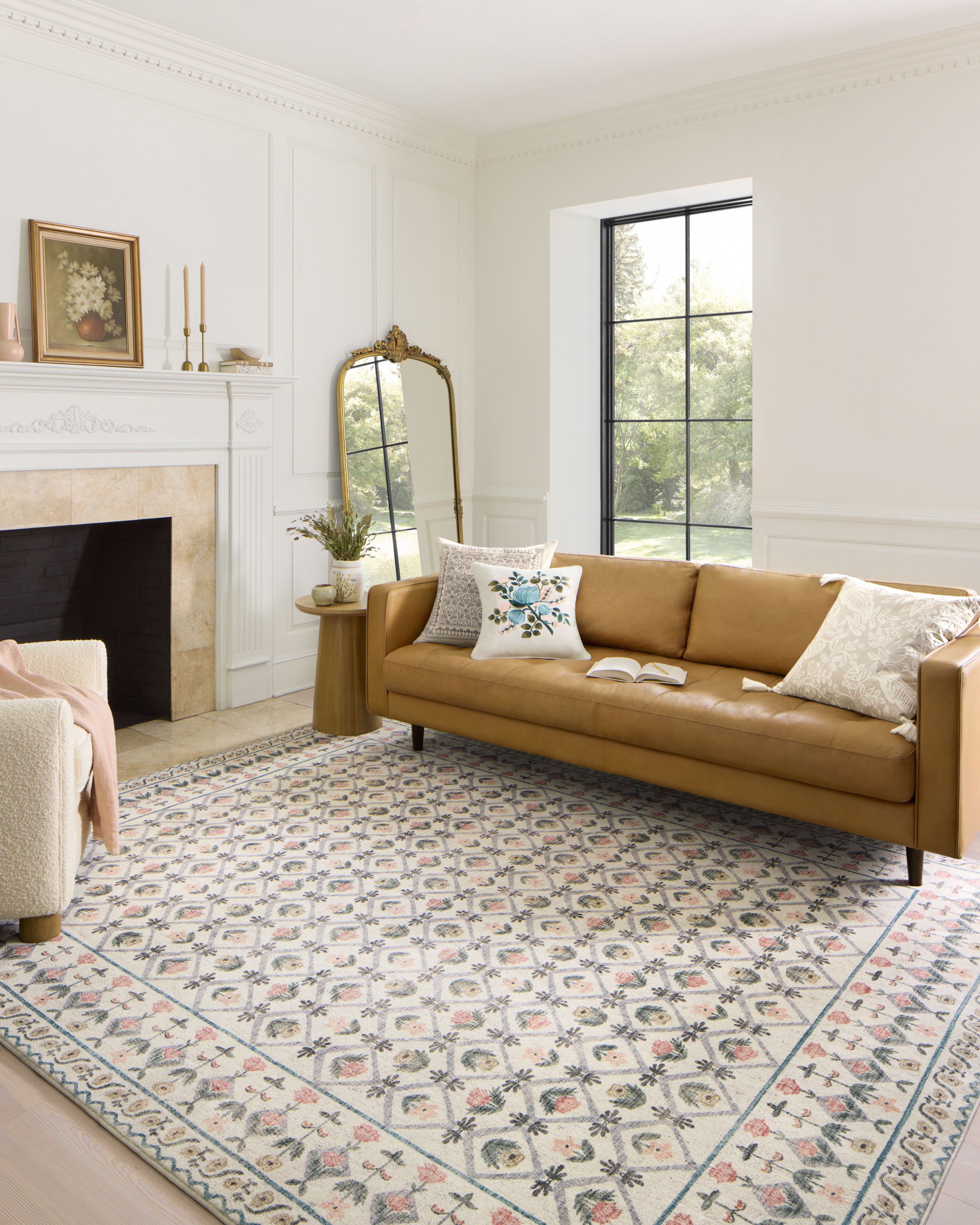 Rifle Paper Co. X Loloi Eden Lattice Ivory Rug 0-RUGS-patterned Loloi