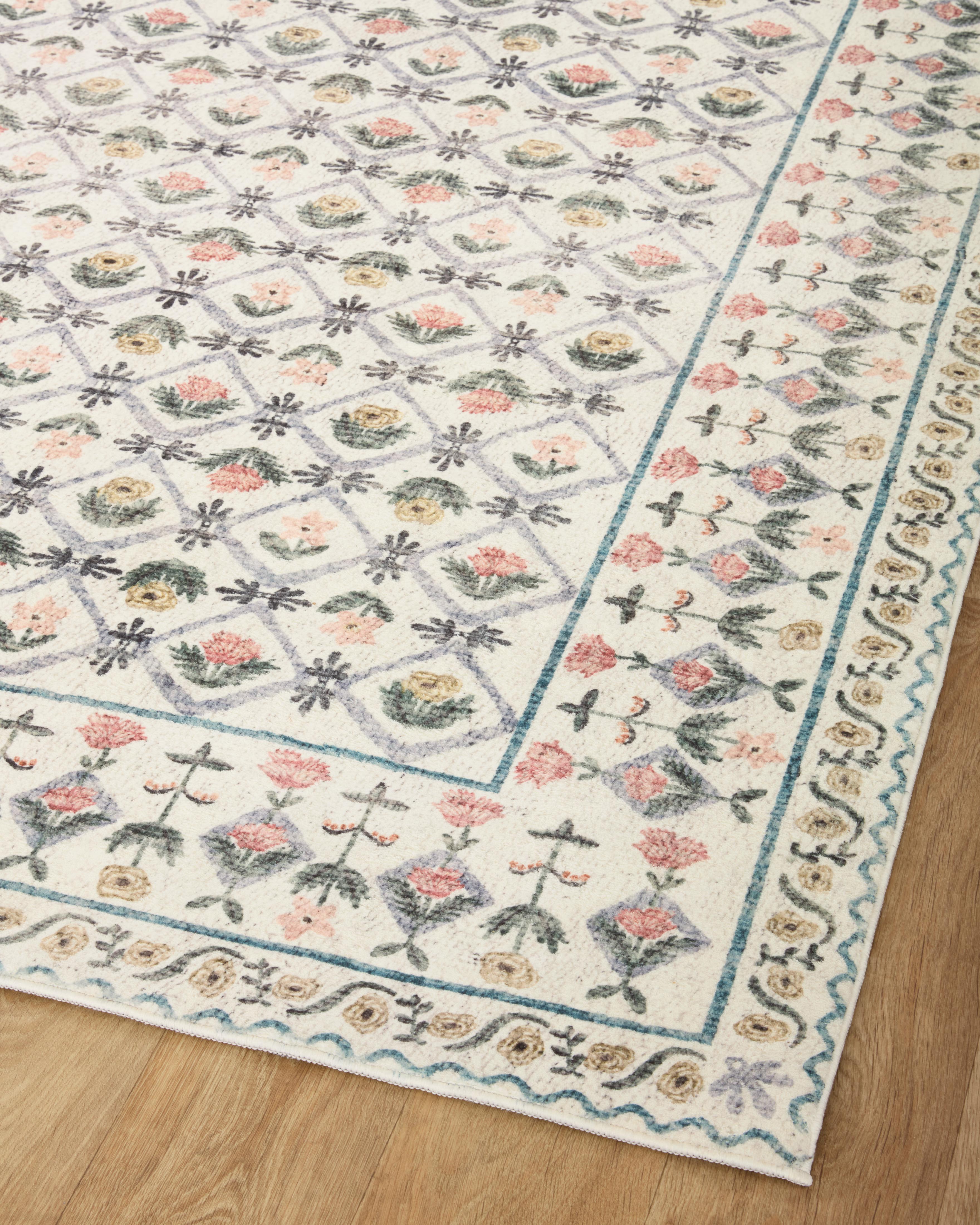 Rifle Paper Co. X Loloi Eden Lattice Ivory Rug 0-RUGS-patterned Loloi