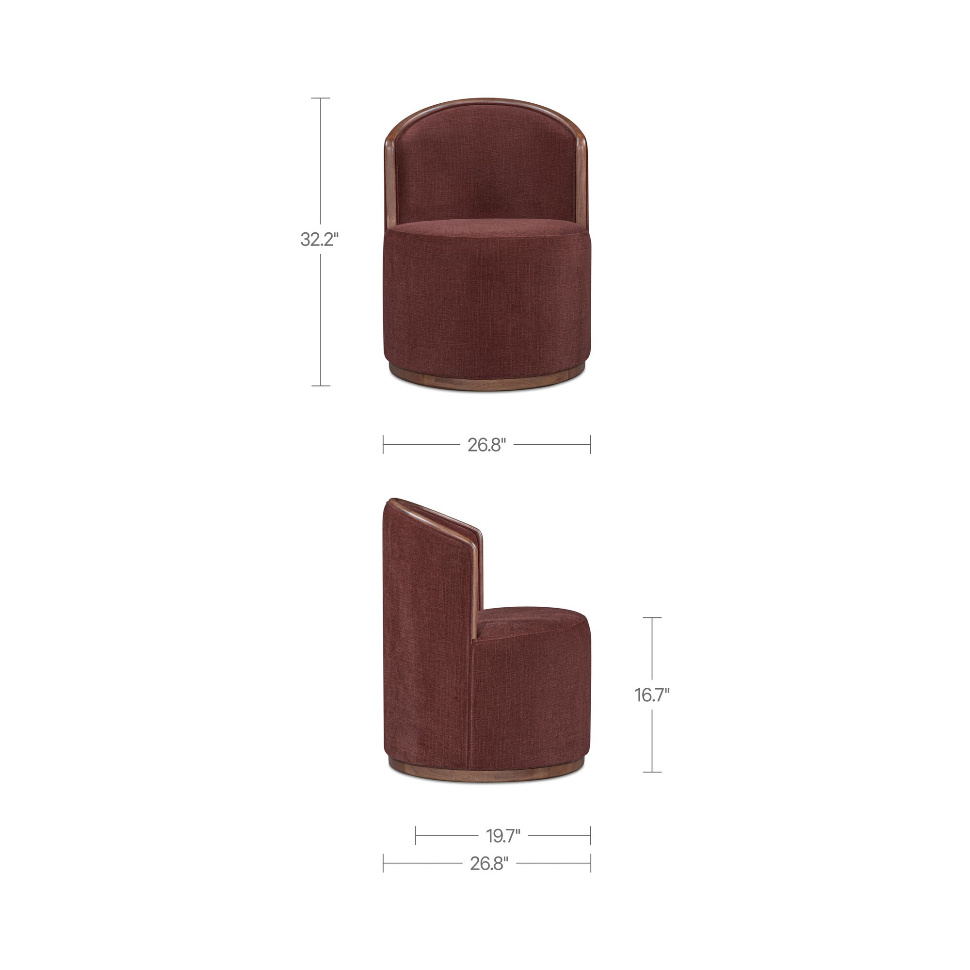 Rossi Swivel Dining Chair FURNITURE - dining chair Moe's Furniture