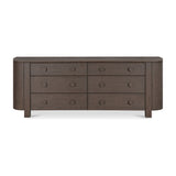Loren 6 Drawer Dresser FURNITURE - dresser Moe's Furniture Brown