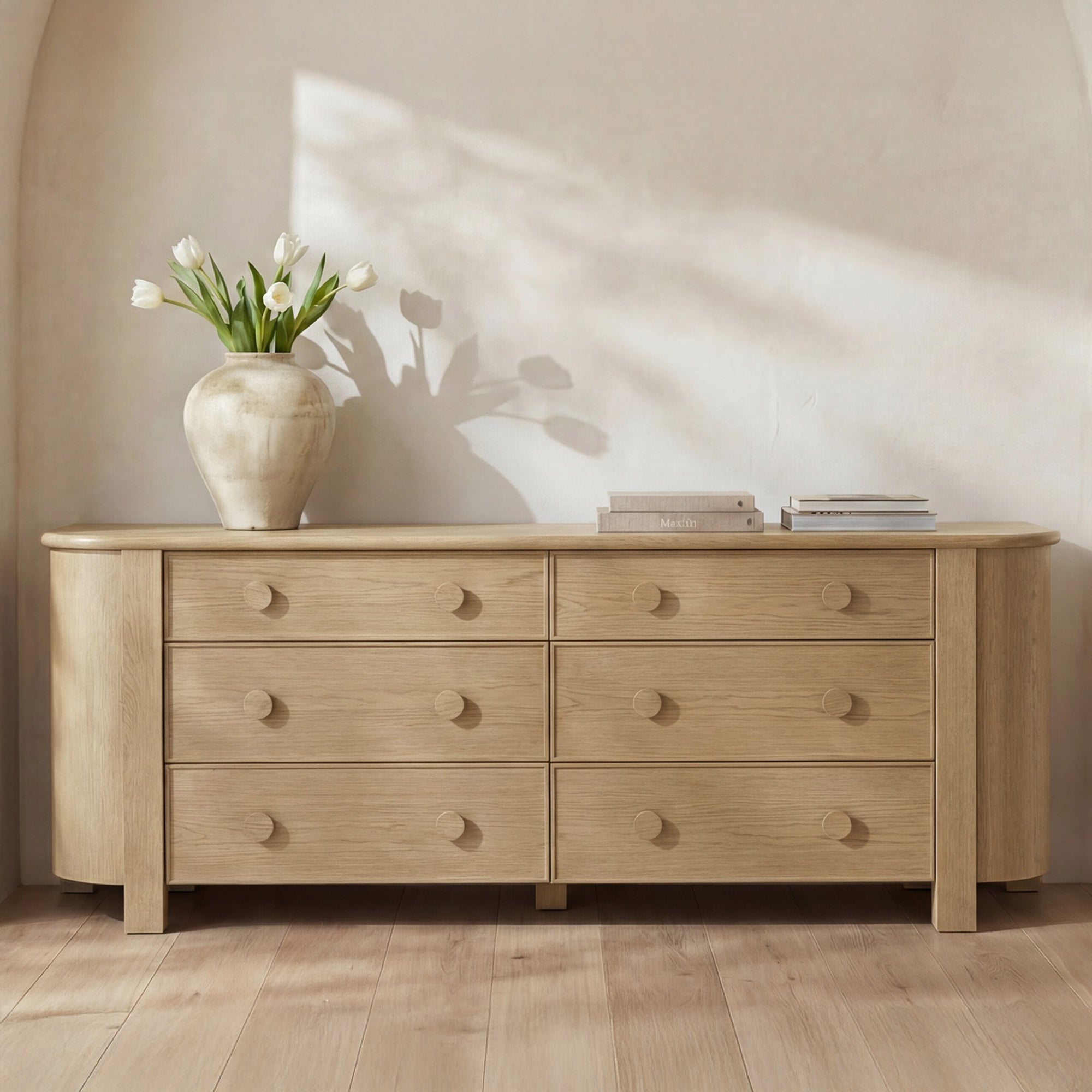 Loren 6 Drawer Dresser FURNITURE - dresser Moe's Furniture