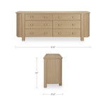 Loren 6 Drawer Dresser FURNITURE - dresser Moe's Furniture
