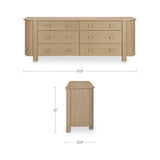 Loren 6 Drawer Dresser FURNITURE - dresser Moe's Furniture