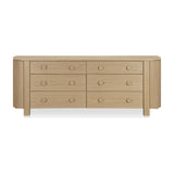 Loren 6 Drawer Dresser FURNITURE - dresser Moe's Furniture Natural