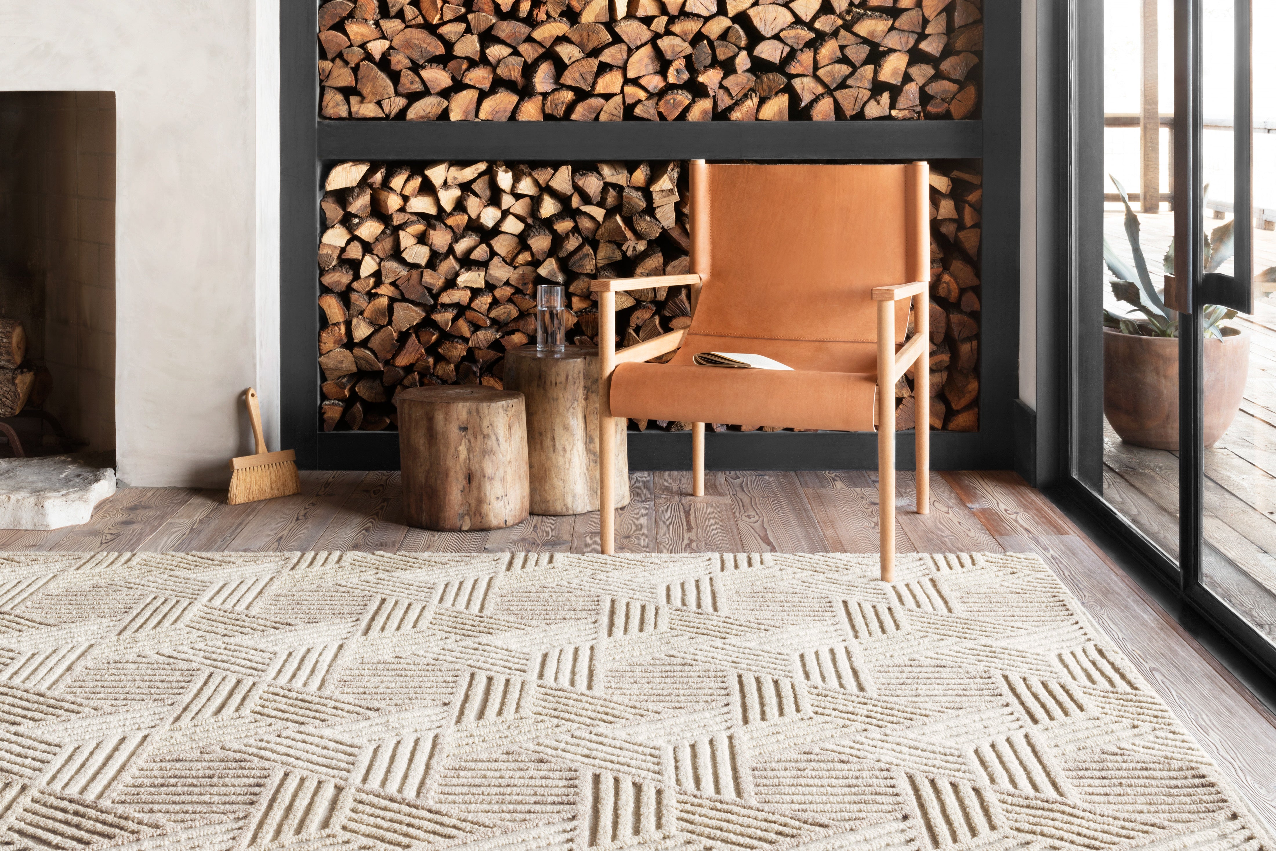Loloi Ehren Oatmeal / Ivory Rug RUGS - wool Loloi