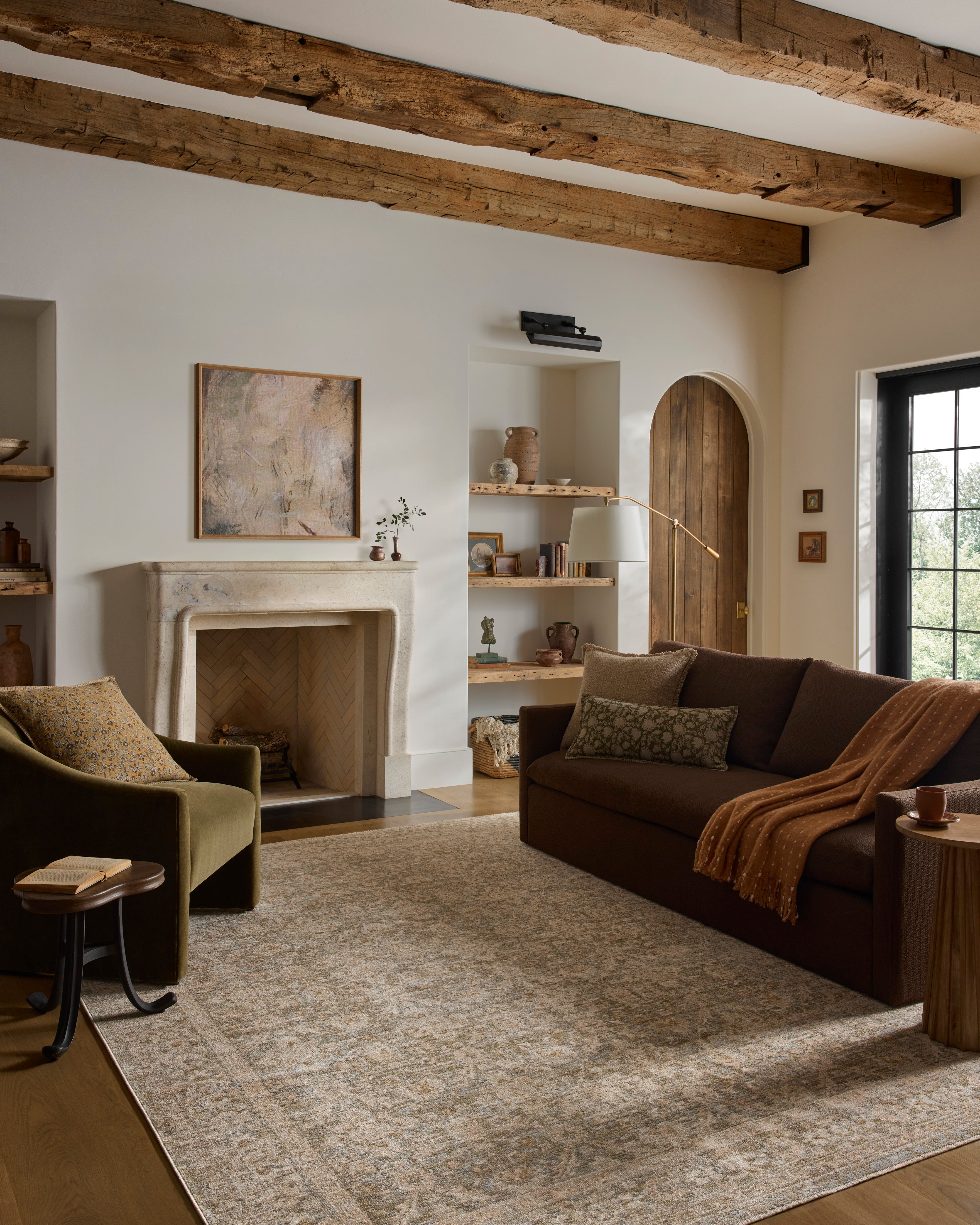 Loloi Elora Sky / Terracotta Rug RUGS - synthetic Loloi