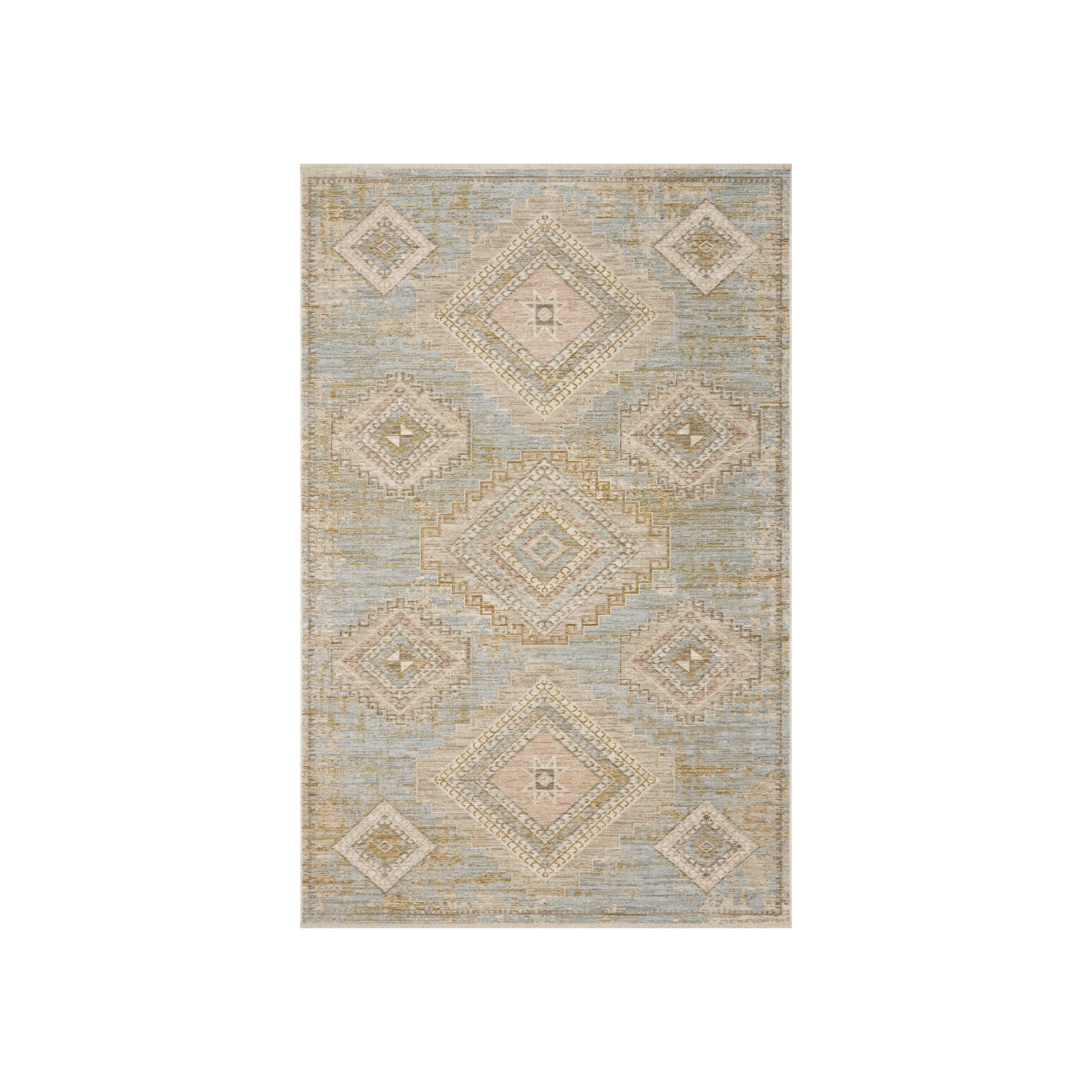 Loloi Elora Sky / Multi Rug RUGS - synthetic Loloi 18" x 18"