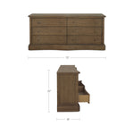 Clarence 6 Drawer Dresser FURNITURE - dresser Moe's Furniture