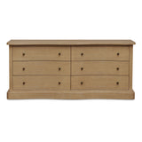 Clarence 6 Drawer Dresser FURNITURE - dresser Moe's Furniture Natural